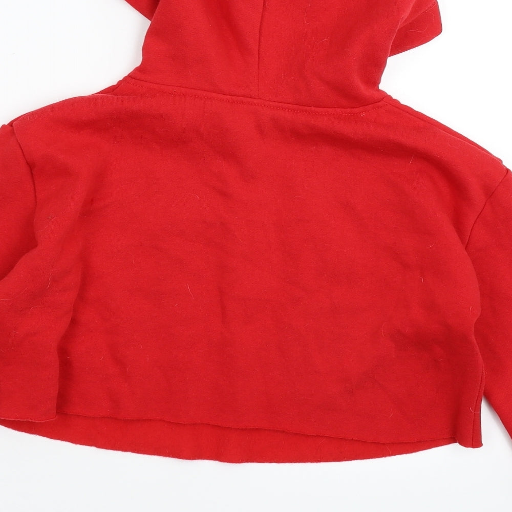New Look Girls Red Pullover Hoodie Size 10 Years