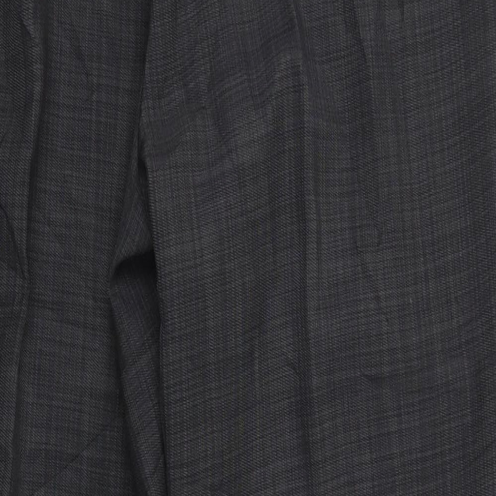 Marks and Spencer Womens Grey Check Trousers Size 14 L27 in