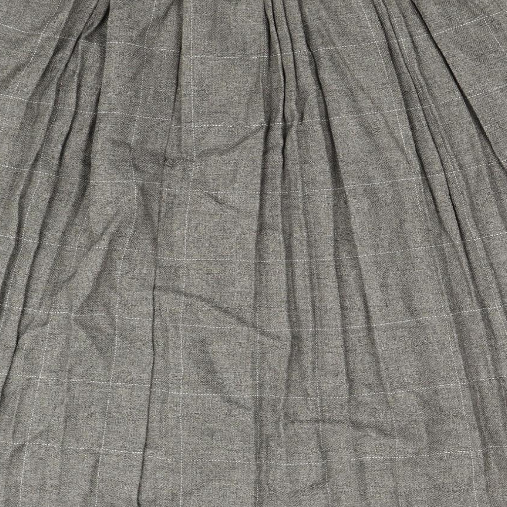 Preworn Womens Brown Check A-Line Skirt Size S