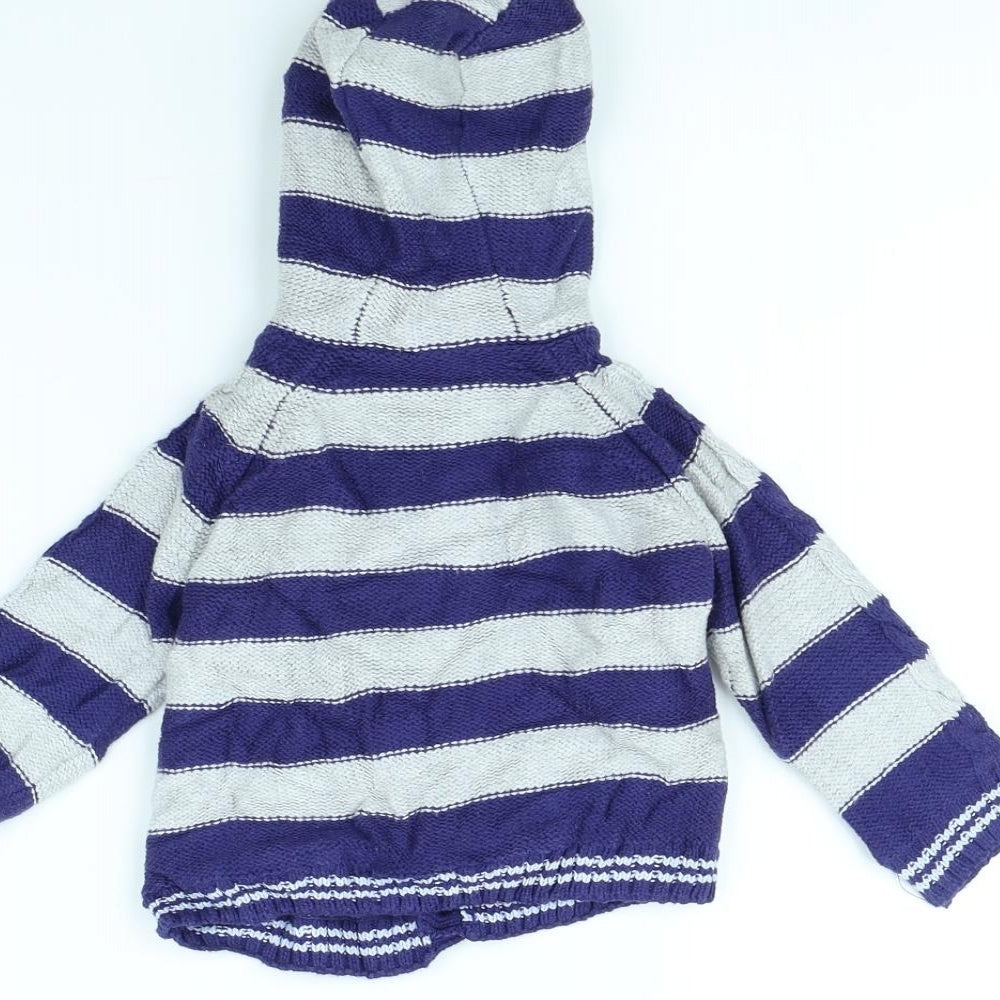 Ladybird Boys Blue Striped Jacket Size 6-9 Months