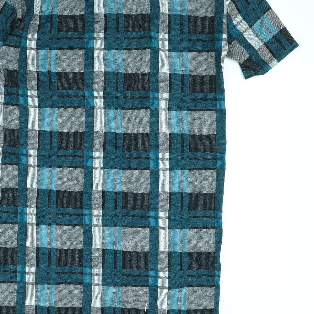 Select Womens Green Check T-Shirt Dress Size 6