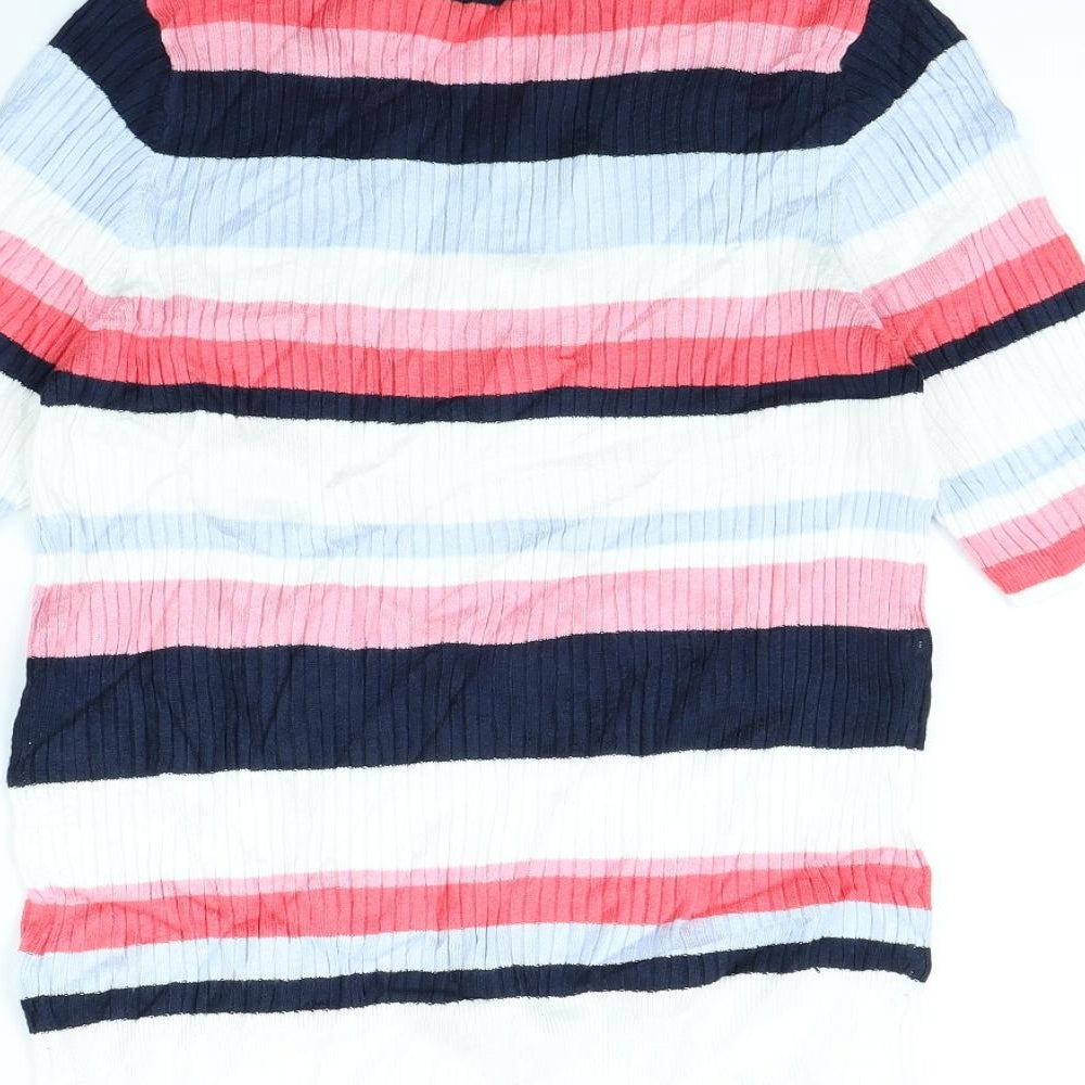 Marks & Spencer Womens Multicoloured Striped Pullover Jumper Size 12