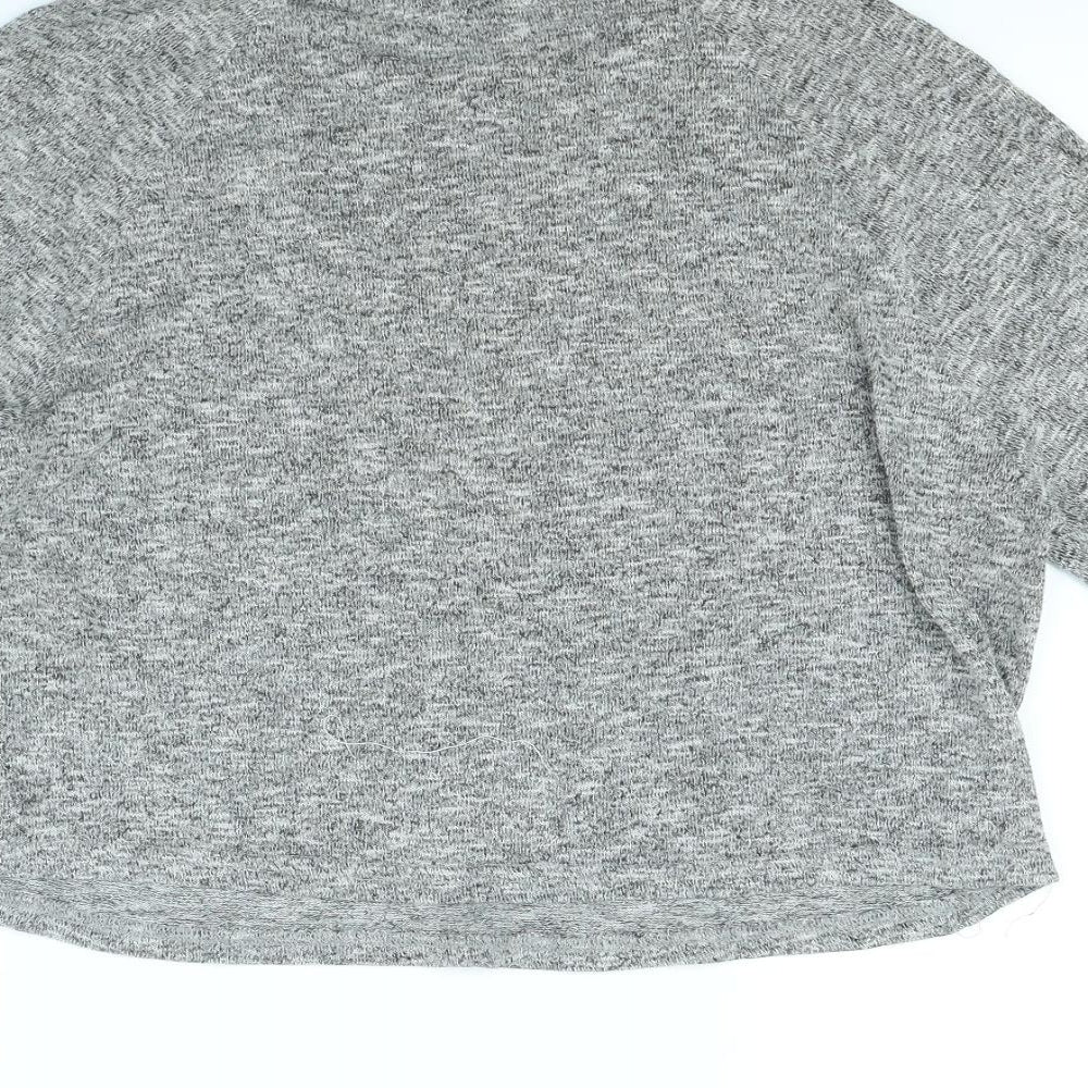 New Look Womens Grey Basic T-Shirt Size 8