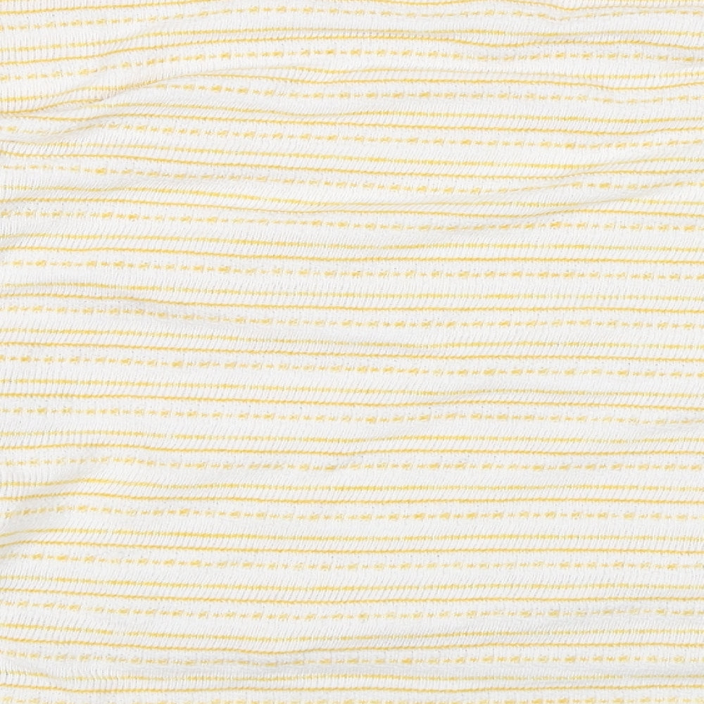 Matalan Womens Yellow Striped Pullover Jumper Size 10