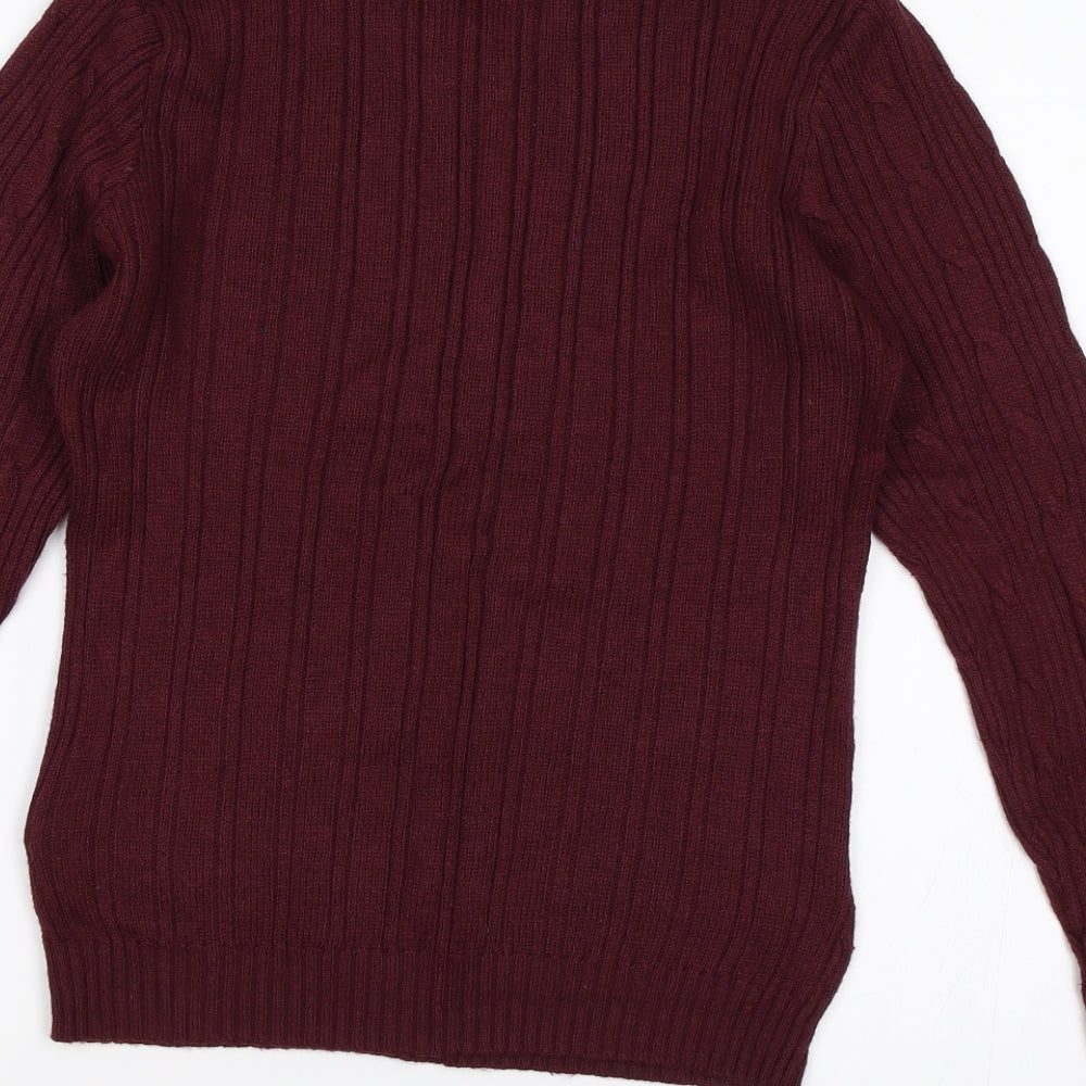 Blonde + Blonde Womens Red Pullover Jumper Size 10