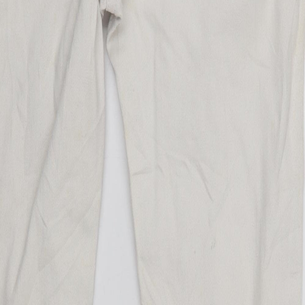 Moda Womens White Denim Skinny Jeans Size 14 L27 in