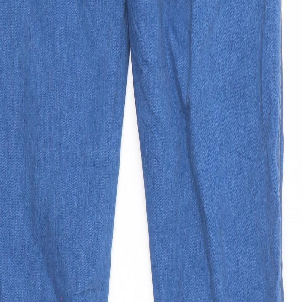 Denim & Co. Womens Blue Denim Tapered Jeans Size 12 L28 in