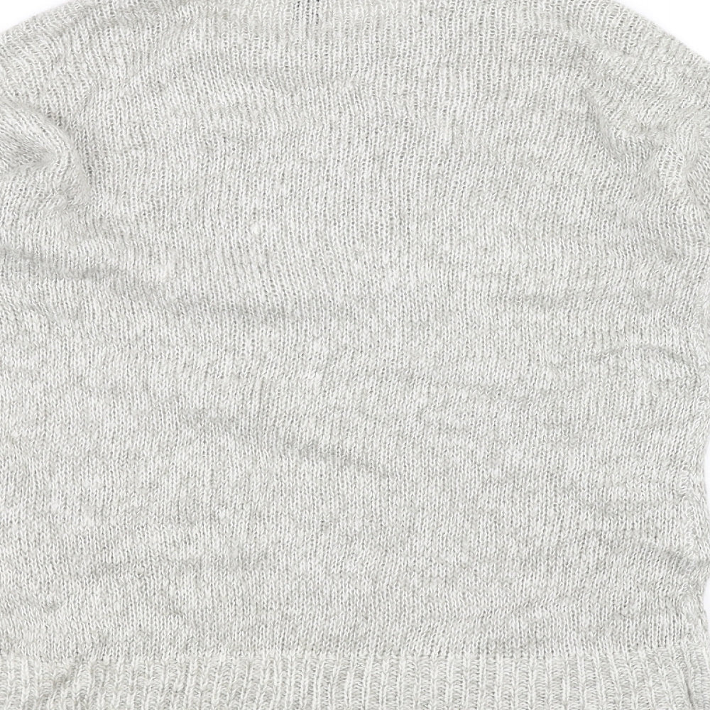 New Look Womens White Knit Pullover Jumper Size S