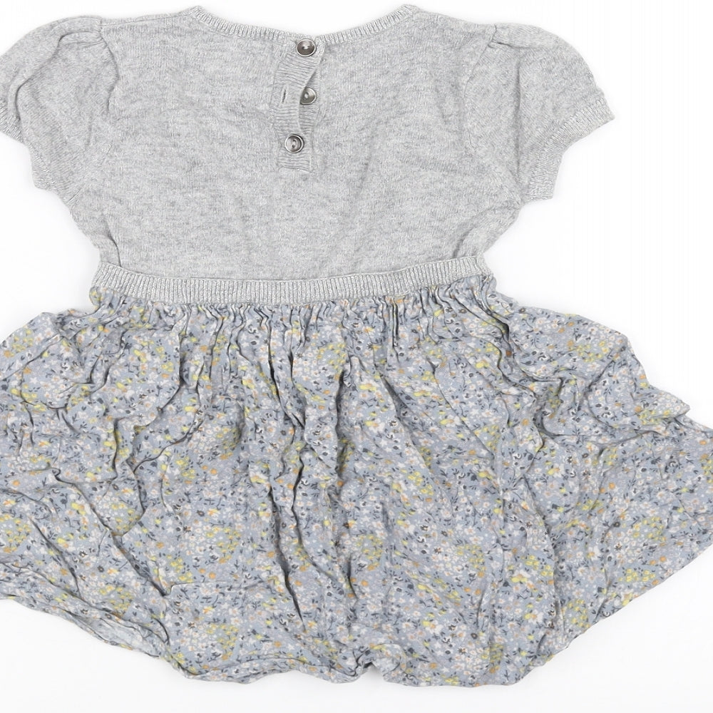 NEXT Baby Grey Floral A-Line Size 18-24 Months