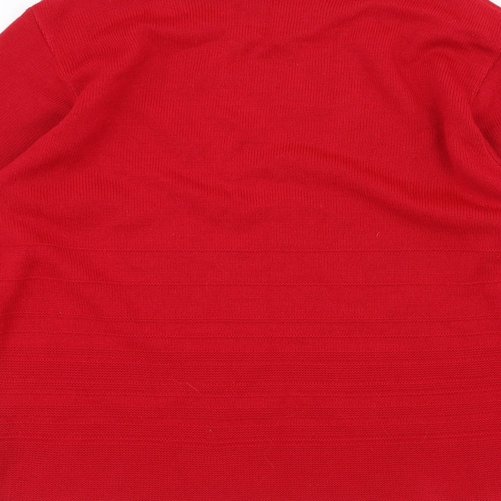 Pure & Natural Womens Red Pullover Jumper Size L