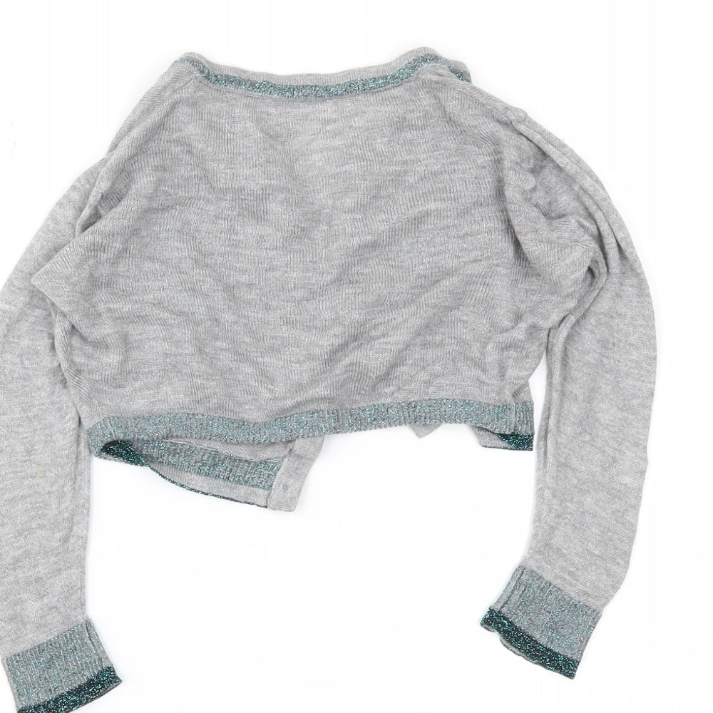 NEXT Girls Grey Cardigan Jumper Size 3 Years