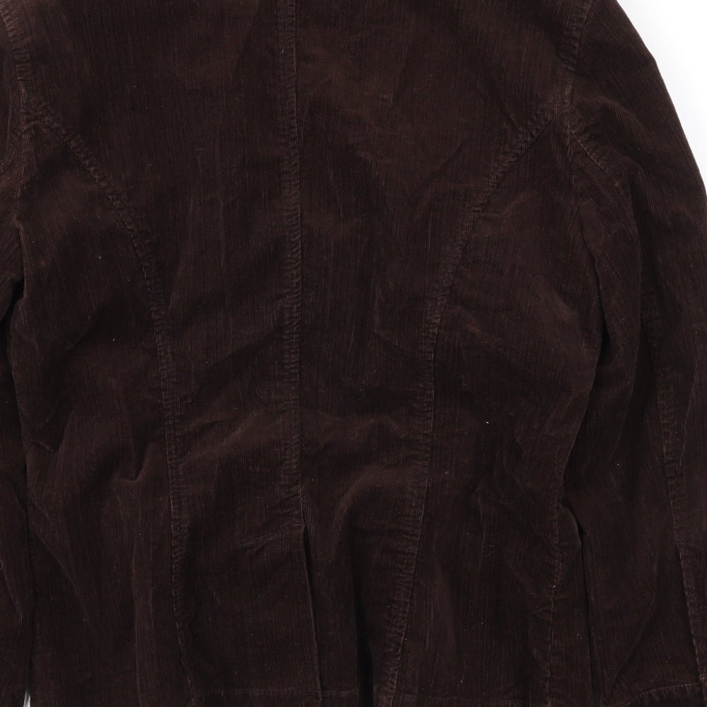 M&S Womens Brown Jacket Blazer Size 10
