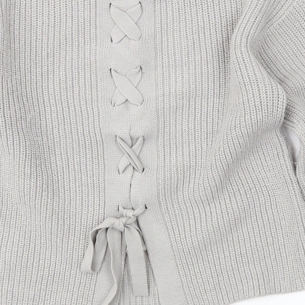 Dorothy Perkins Womens Grey Pullover Jumper Size 10