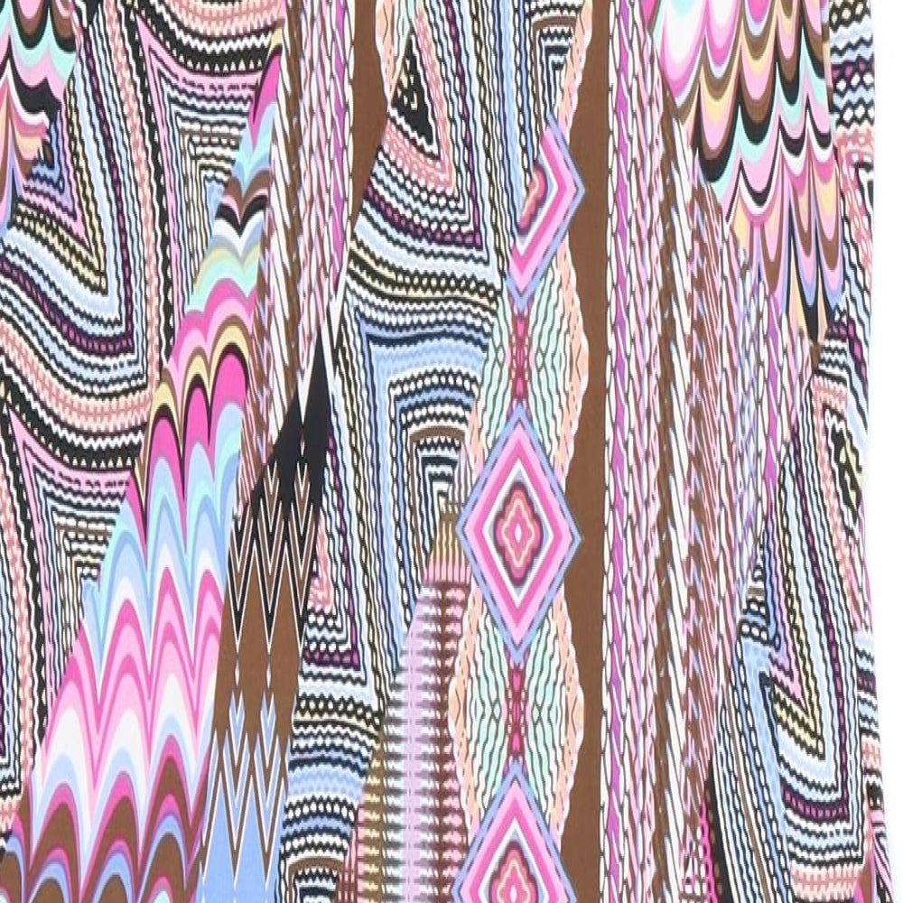 Preworn Womens Pink Paisley Sheath Size 10