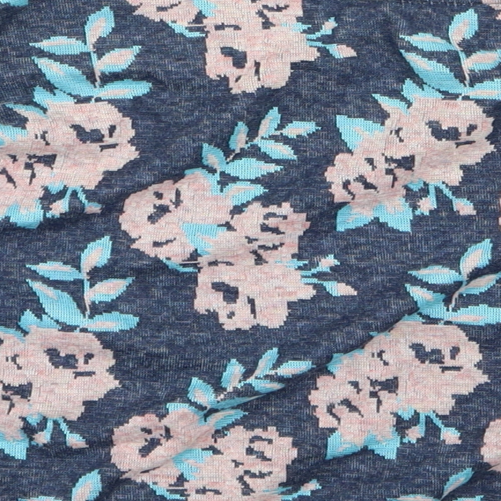 George Womens Blue Floral Pullover Jumper Size 14