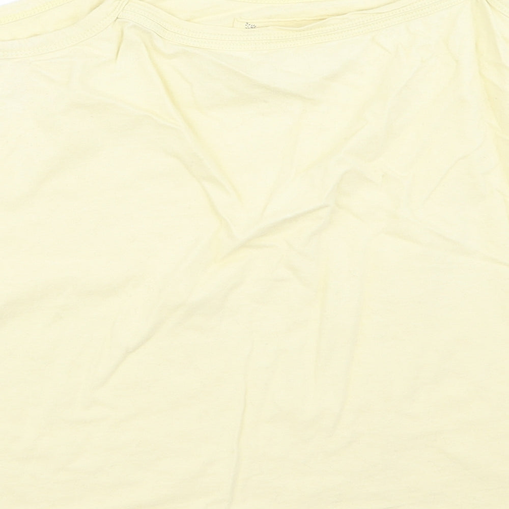 Preworn Womens Yellow Basic Blouse Size 12