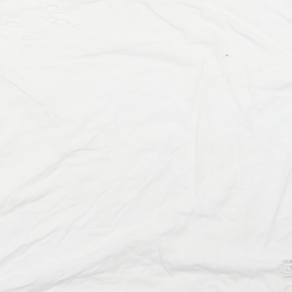 New Look Womens White Basic T-Shirt Size 12