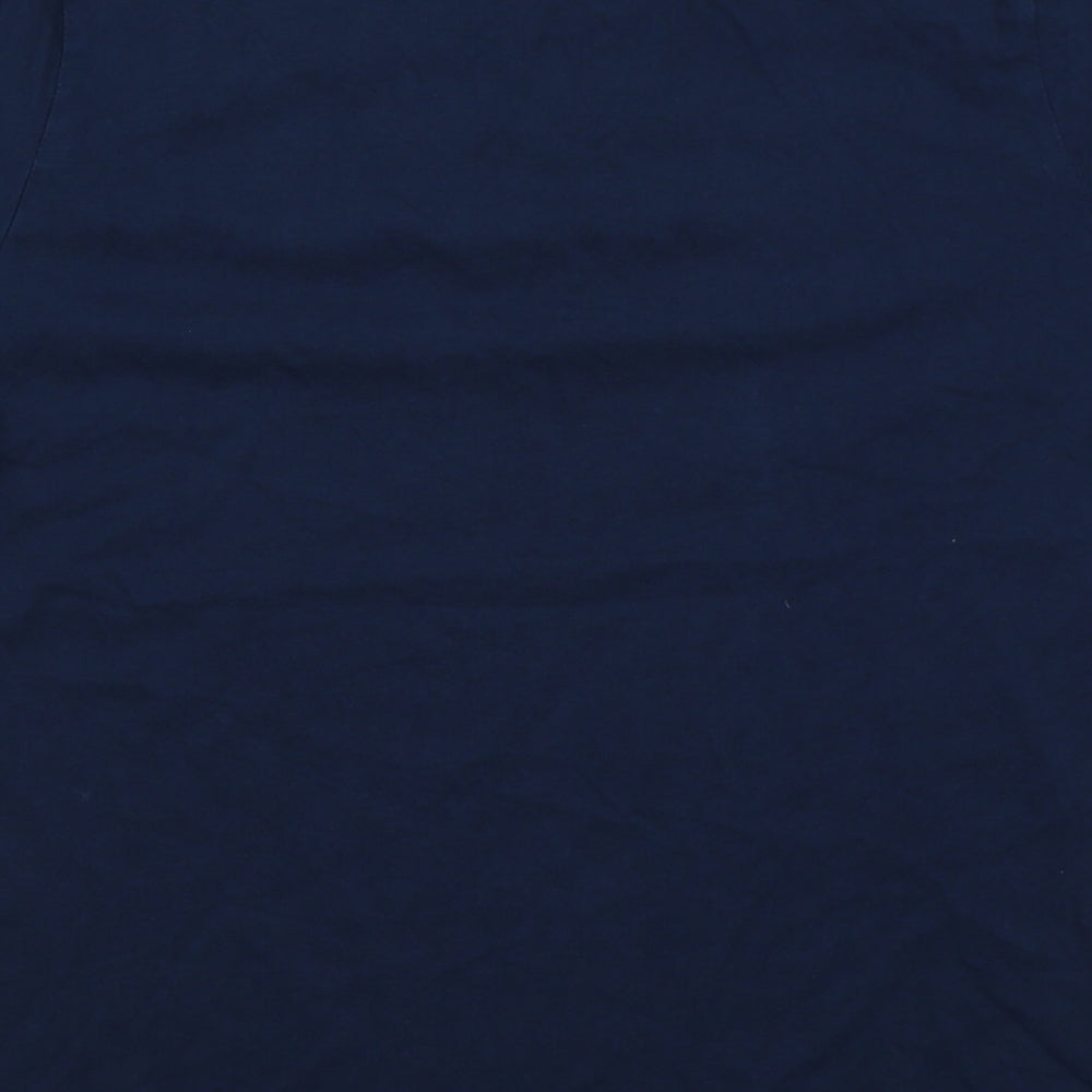 Anne De Lancay Womens Blue Basic T-Shirt Size 10