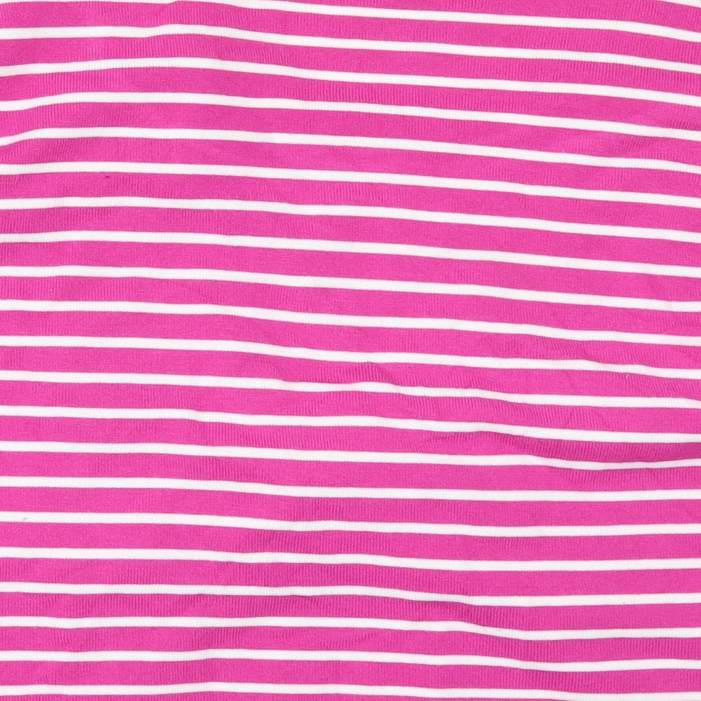 First Avenue Womens Pink Striped Pullover Jumper Size M