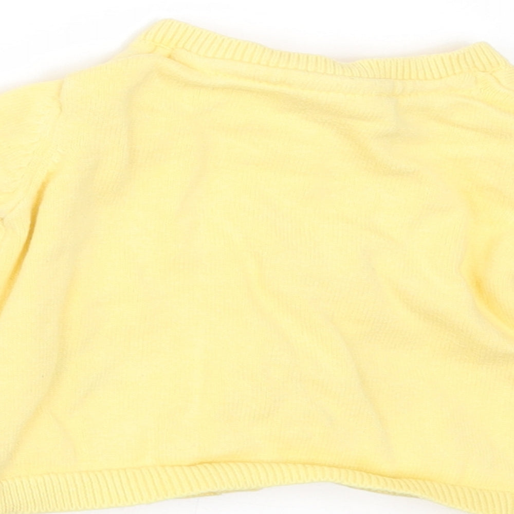 NEXT Girls Yellow Cardigan Jumper Size 3-6 Months