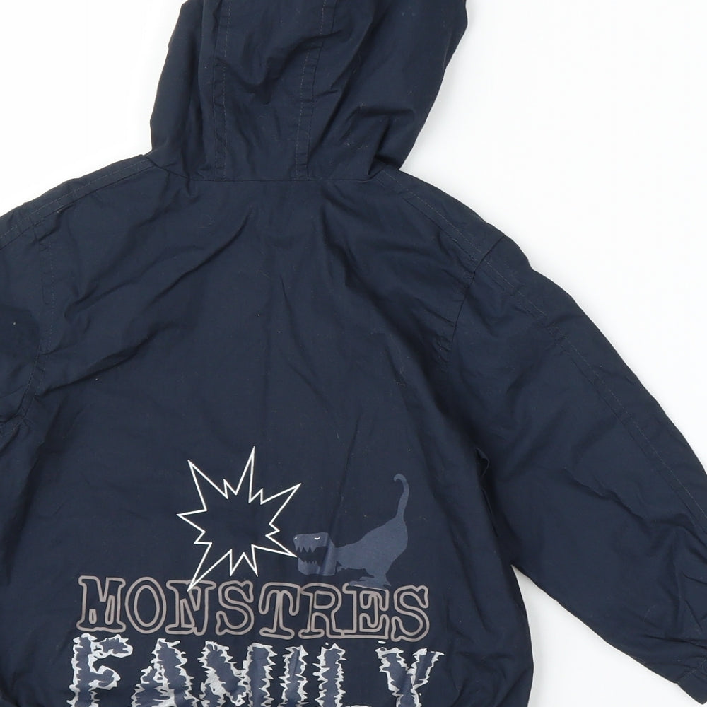 Vertbaudet Girls Blue Parka Coat Size 3 Years