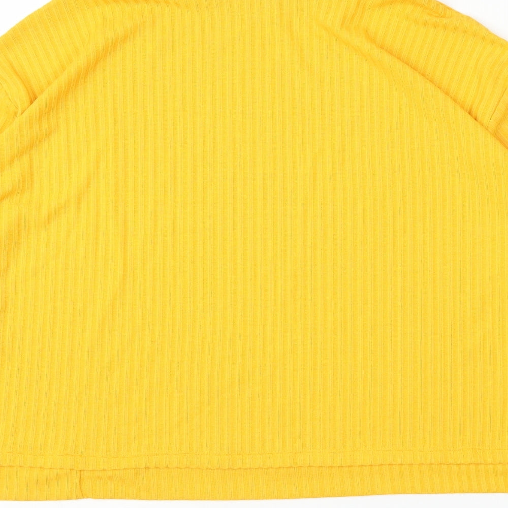 Preworn Womens Yellow Basic Blouse Size L
