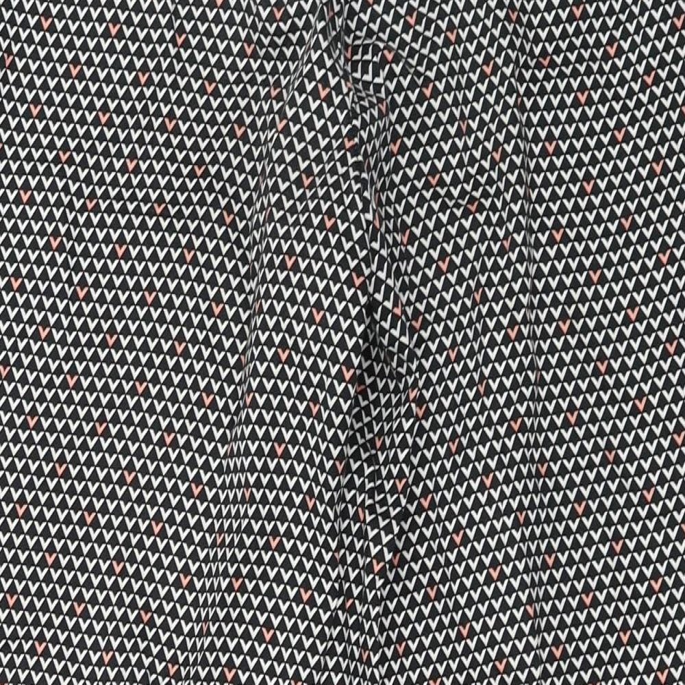 Marks & Spencer Womens Black Herringbone Trousers Size 10 L22 in
