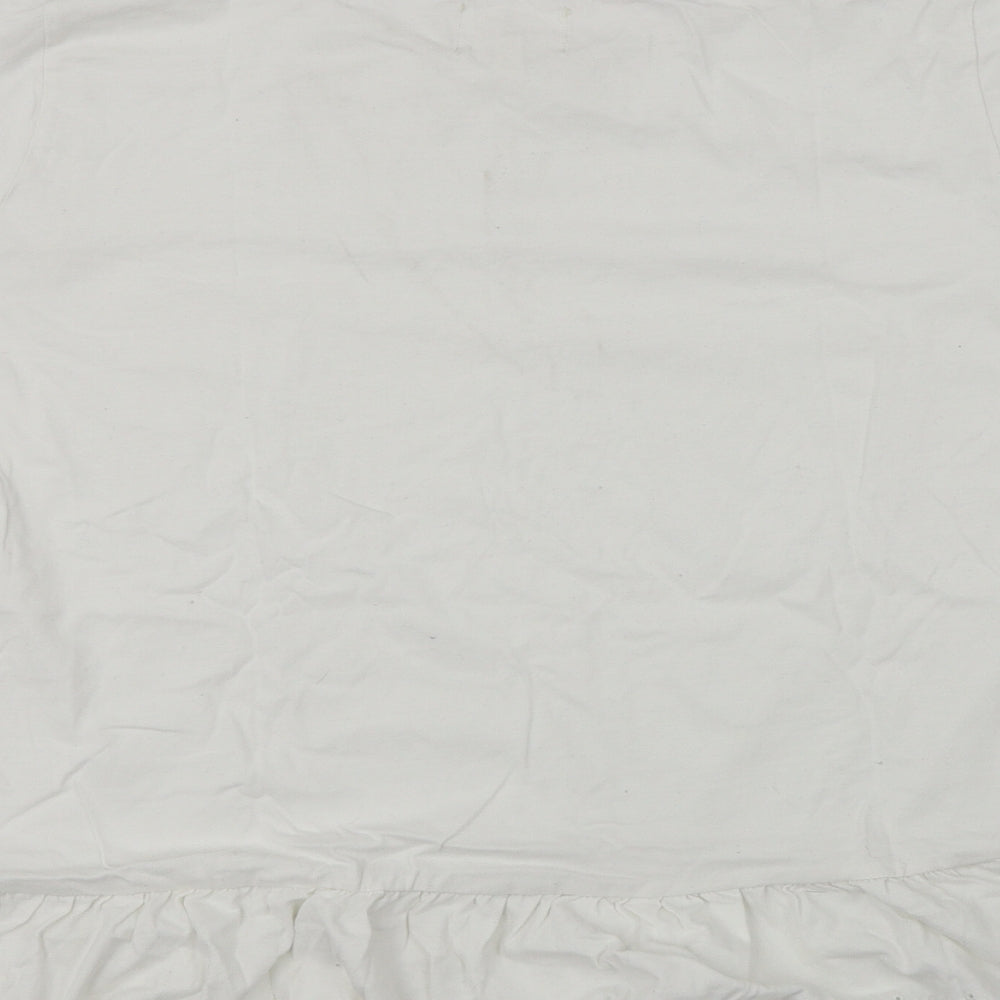 NEXT Womens White Basic T-Shirt Size L