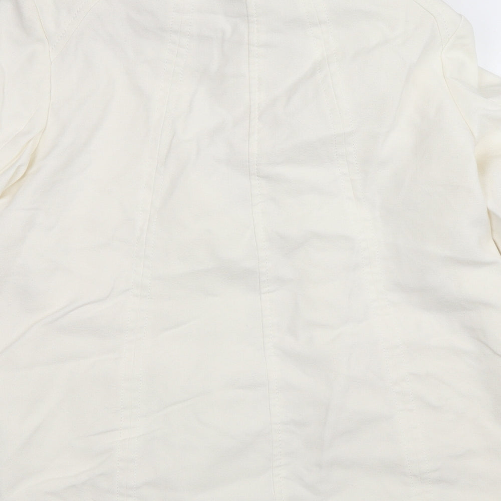 Bonmarché Womens Ivory Overcoat Coat Size 12