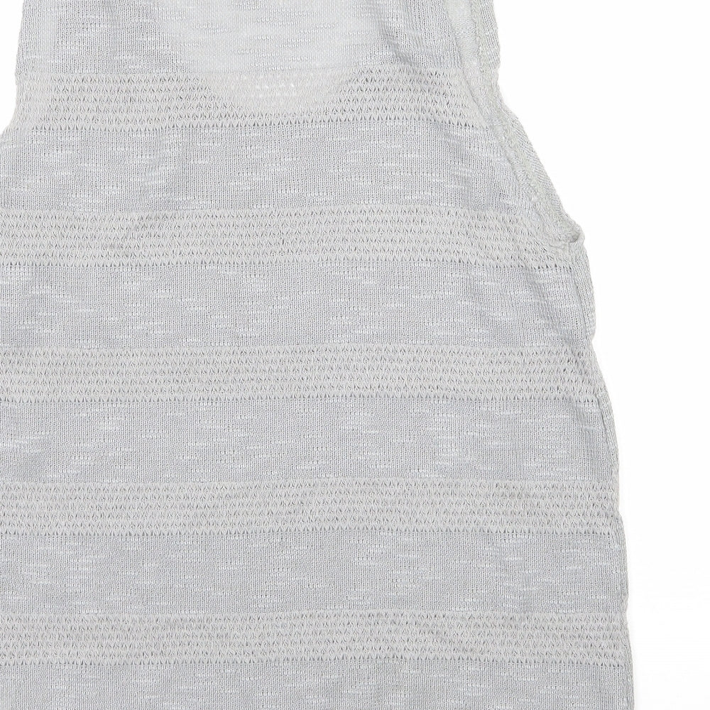 Topshop Womens Green Knit Basic Tank Size 14