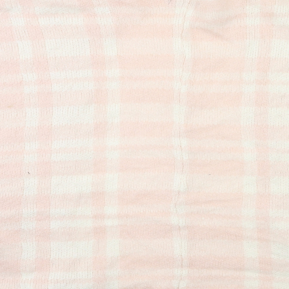 George Womens Pink Check Cape Jumper One Size