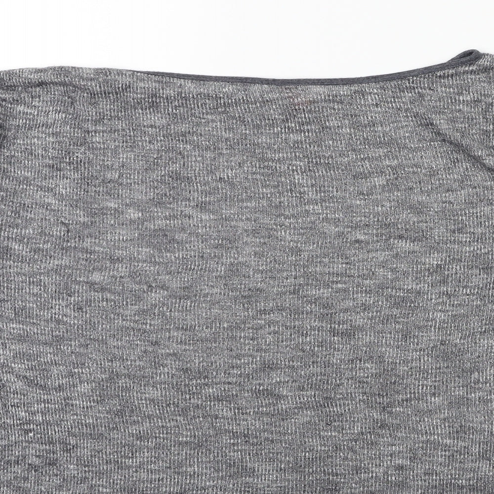 H&M Womens Grey Knit Pullover Jumper Size 10