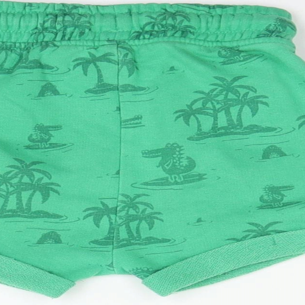 George Boys Green Cropped Trousers Size 12-18 Months
