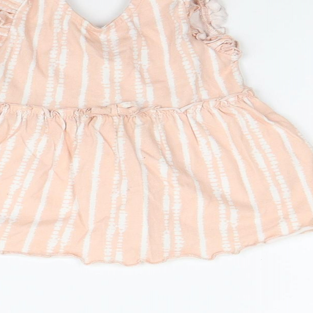 George Girls Orange Polka Dot Fit & Flare Size 6-9 Months