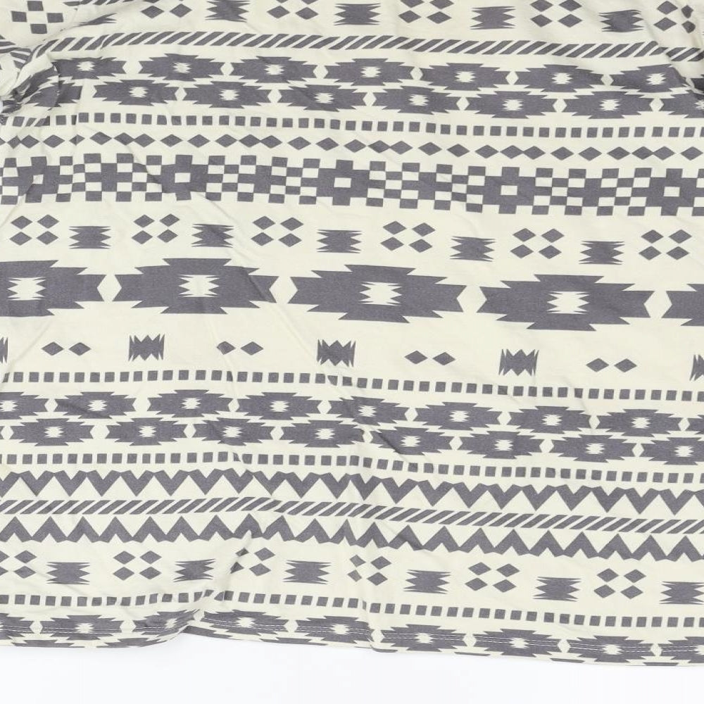 eVIE Womens Beige Geometric Pullover Jumper Size 8