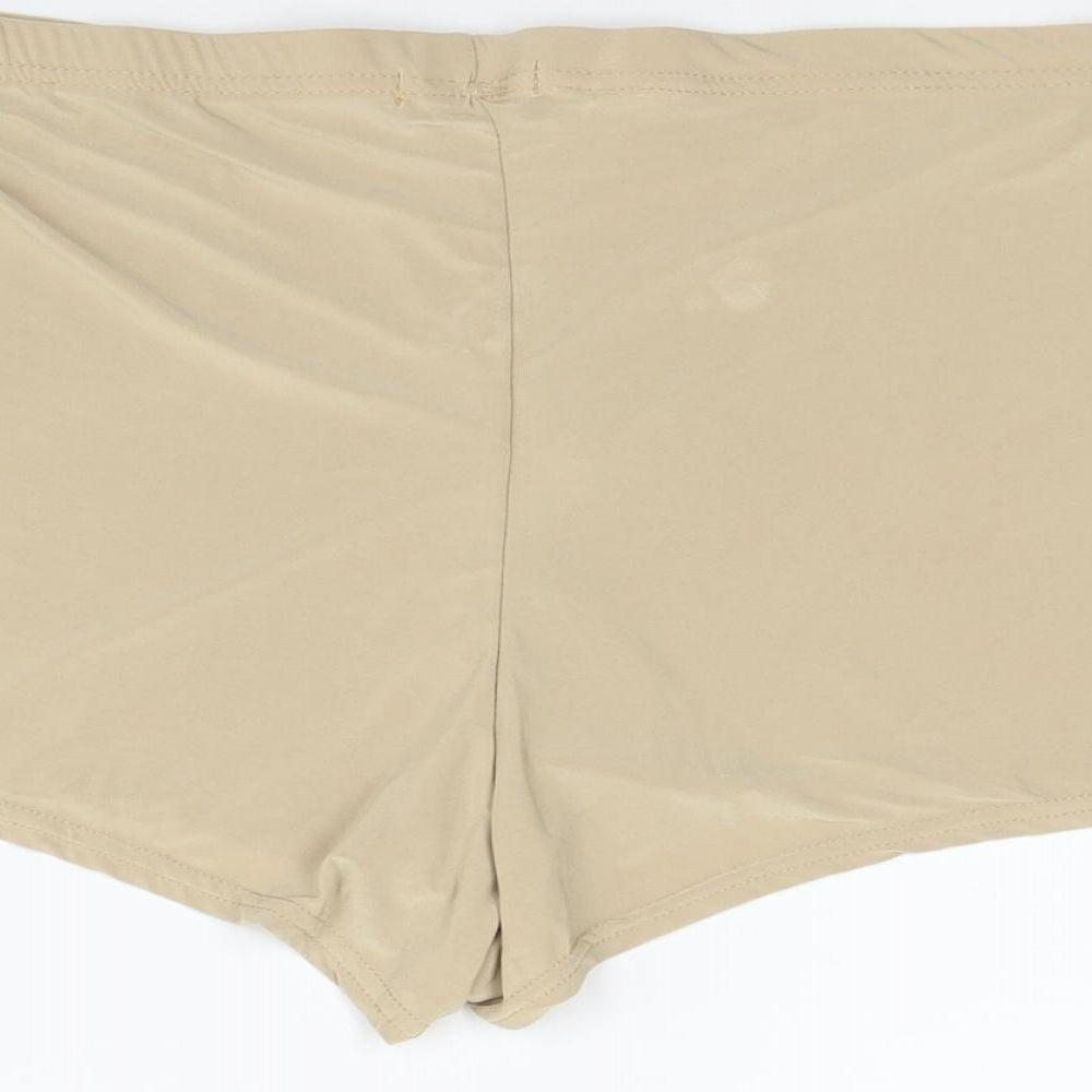 I SAW IT FIRST Womens Gold Sweat Shorts Size 14