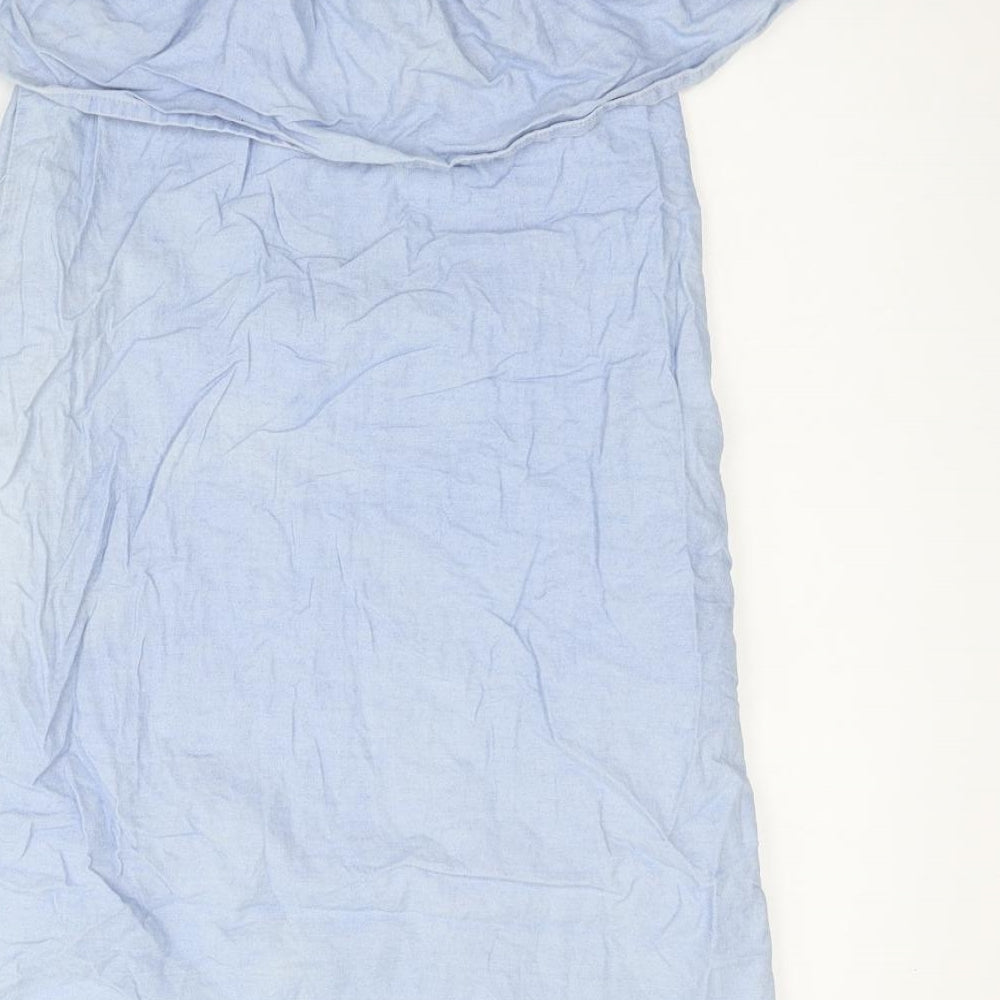 deniem & co Womens Blue Fit & Flare Size 12