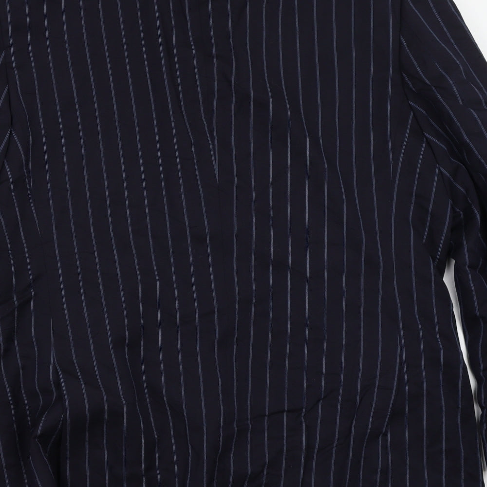 Blazer Womens Blue Striped Jacket Blazer Size 44