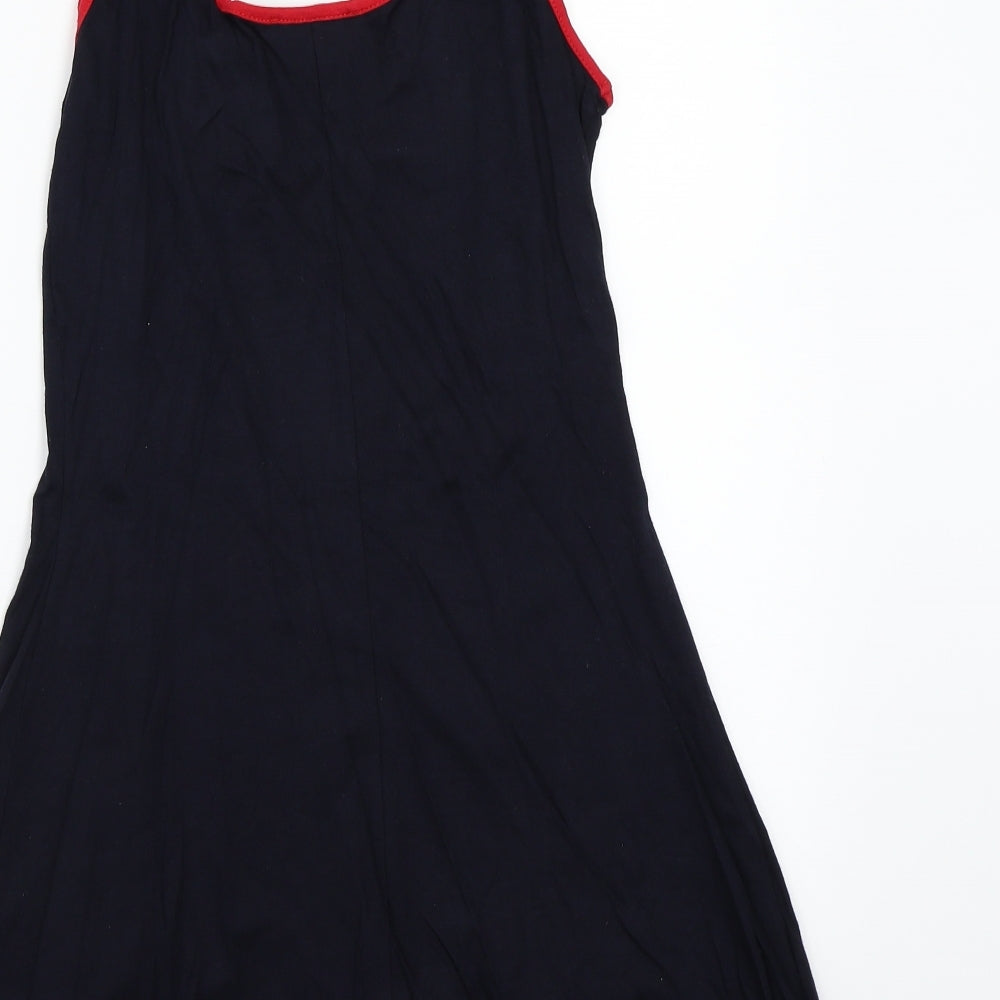 Smoove Womens Blue Striped A-Line Size M