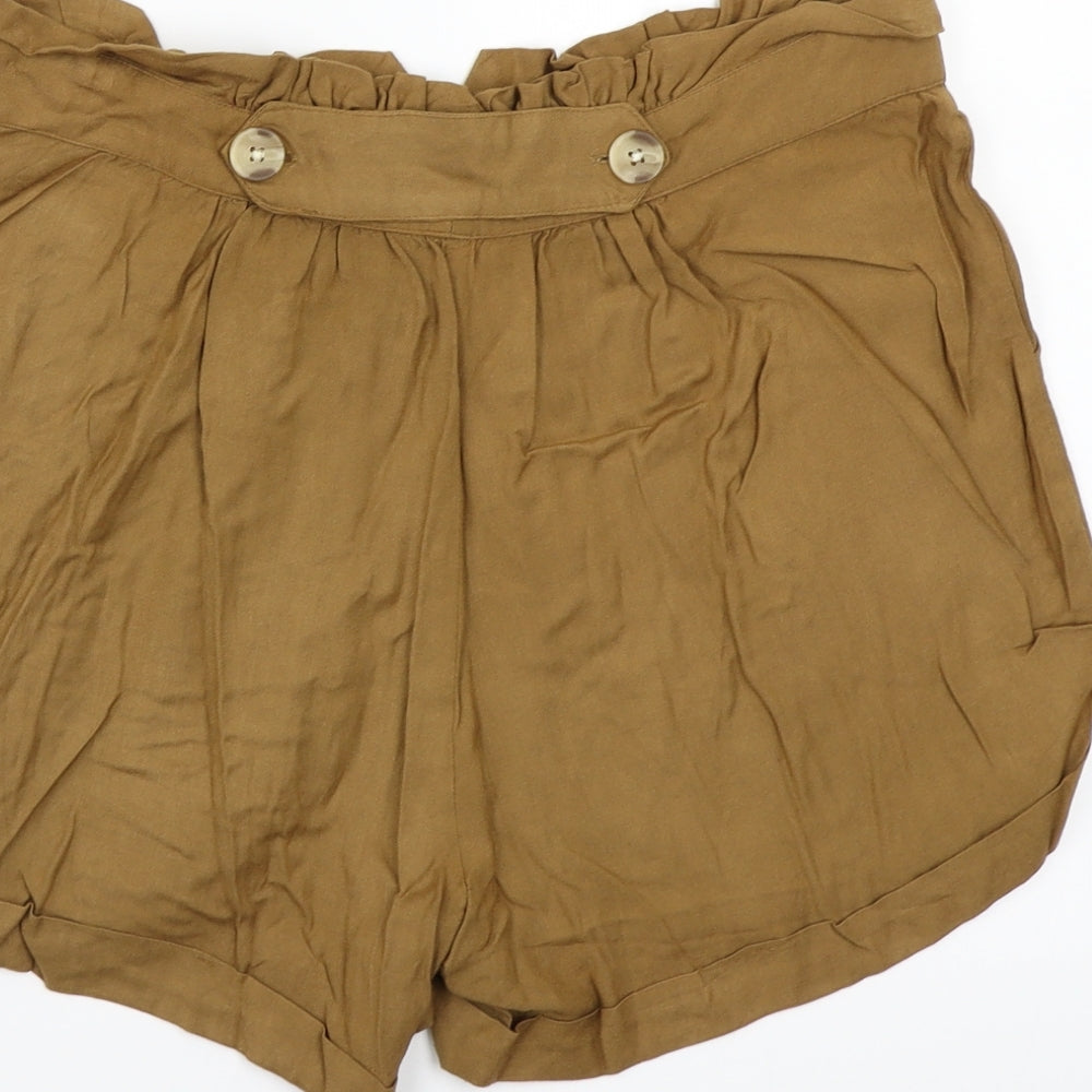 innocence Womens Brown Cut-Off Shorts Size 8