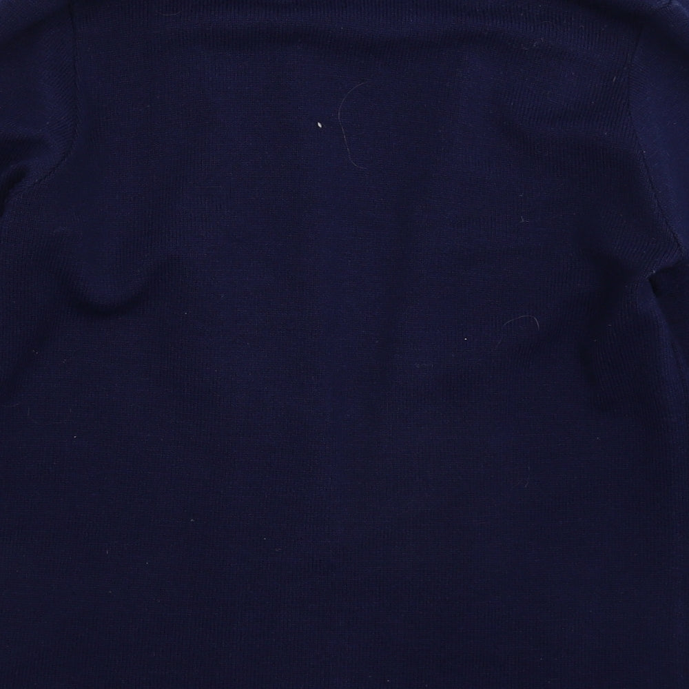 Classic Womens Blue Knit Cardigan Jumper Size M