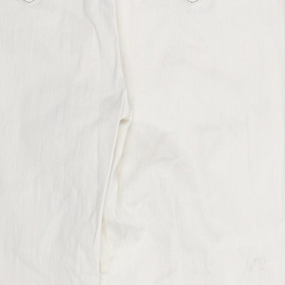 Being Casual Womens White Denim Straight Jeans Size 42 in L28 in