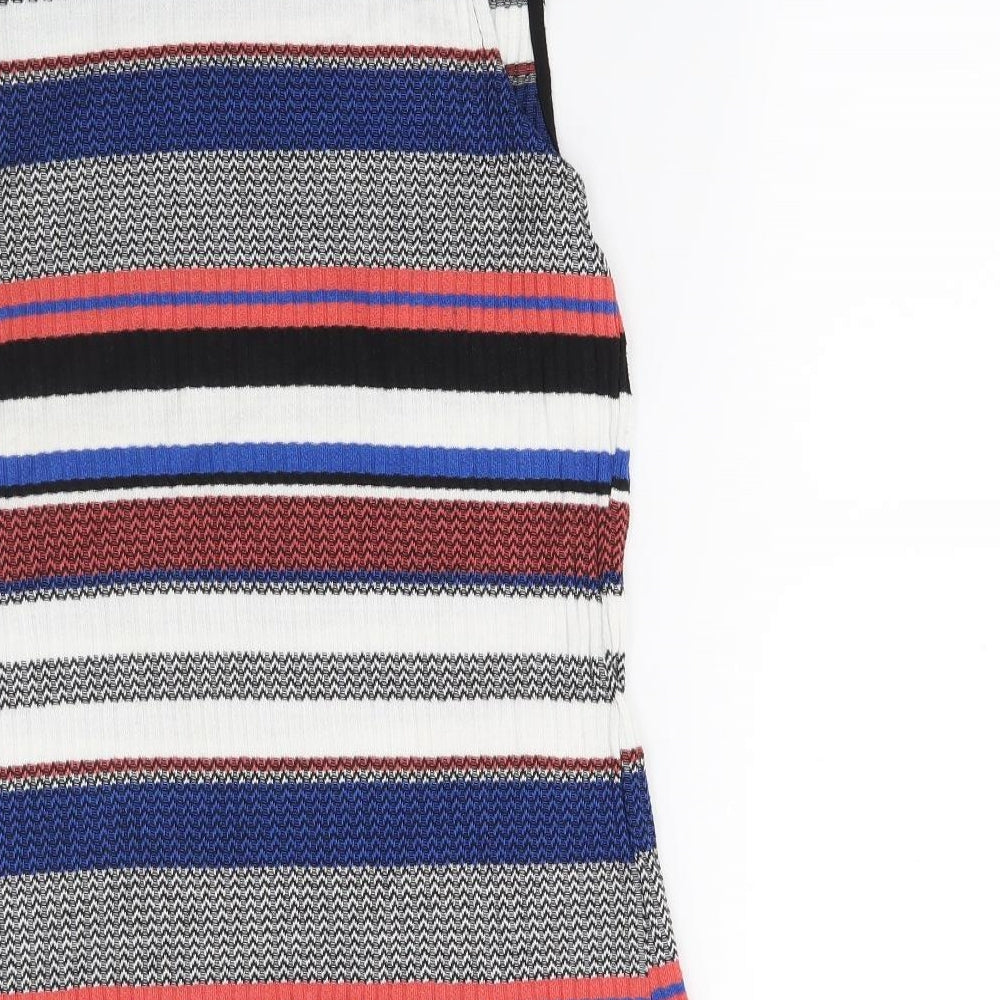 Matalan Womens Blue Striped Tunic Jumper Size 14
