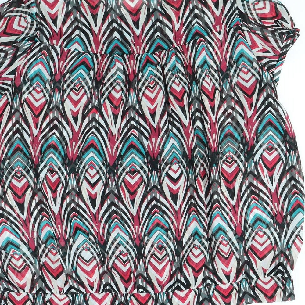 Epilogue Womens Multicoloured Striped Basic Button-Up Size 16