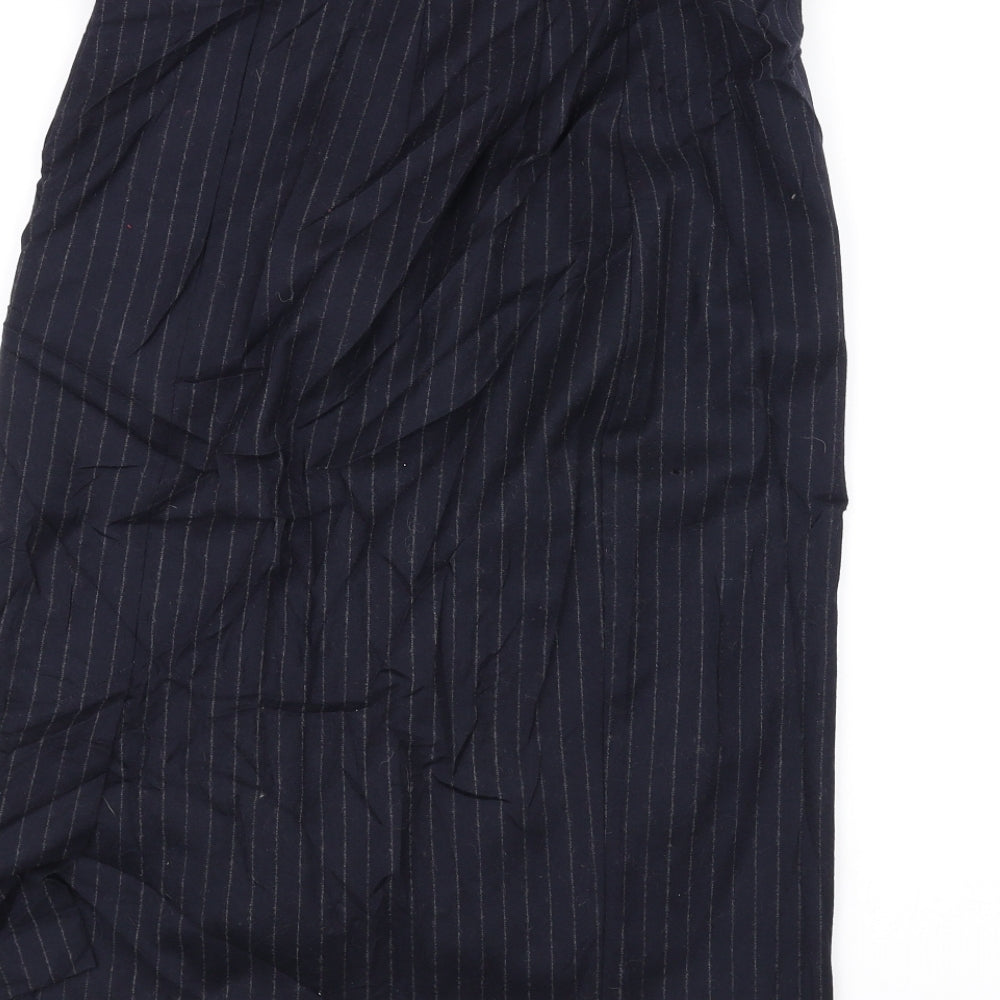 Marks & Spencer Womens Blue Striped A-Line Skirt Size 12
