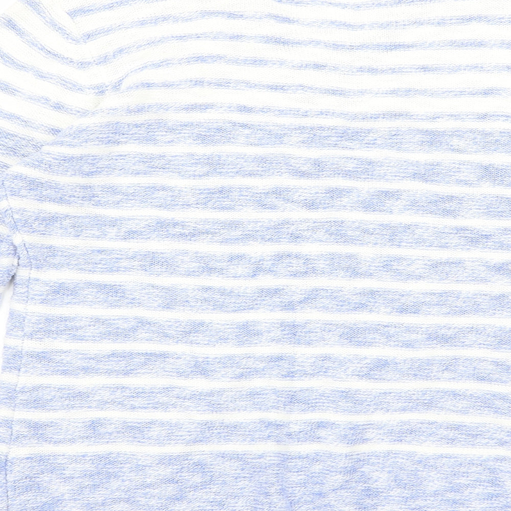 isle Womens Blue Striped Pullover Jumper Size S