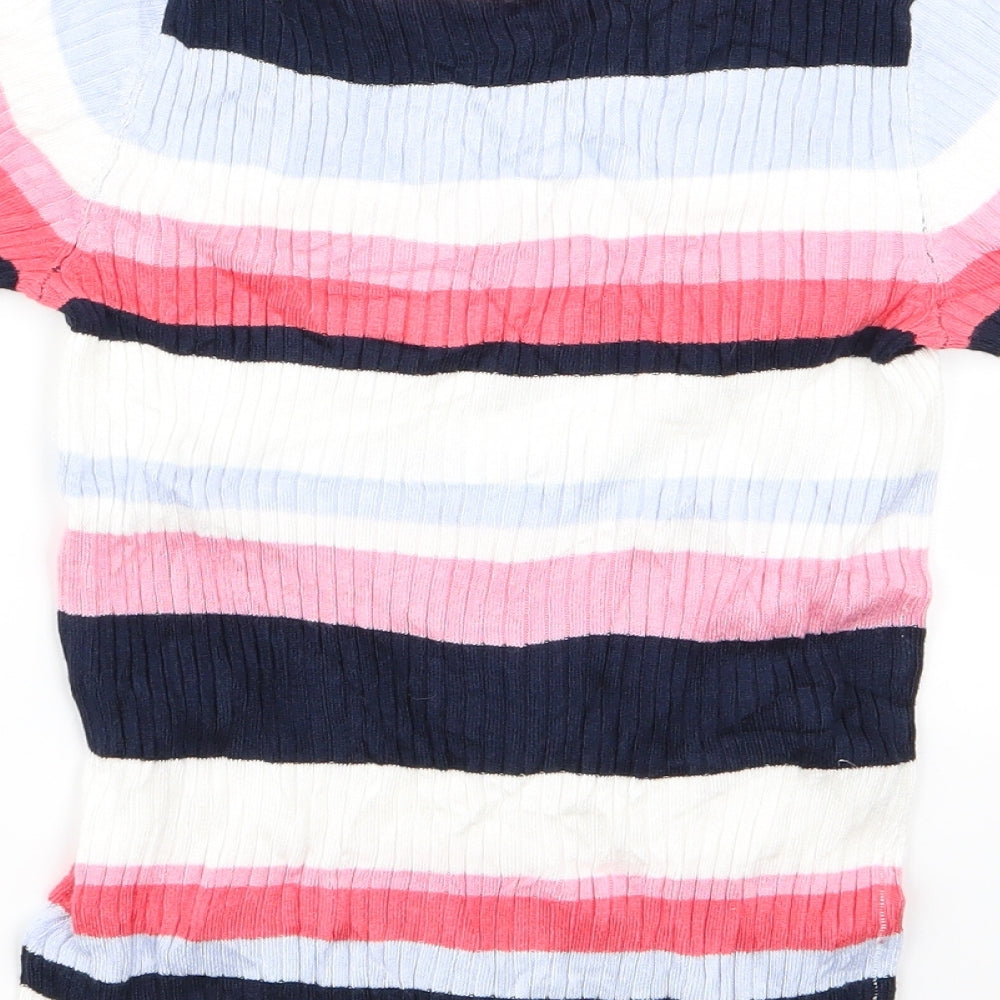 Marks & Spencer Womens Multicoloured Striped Pullover Jumper Size M