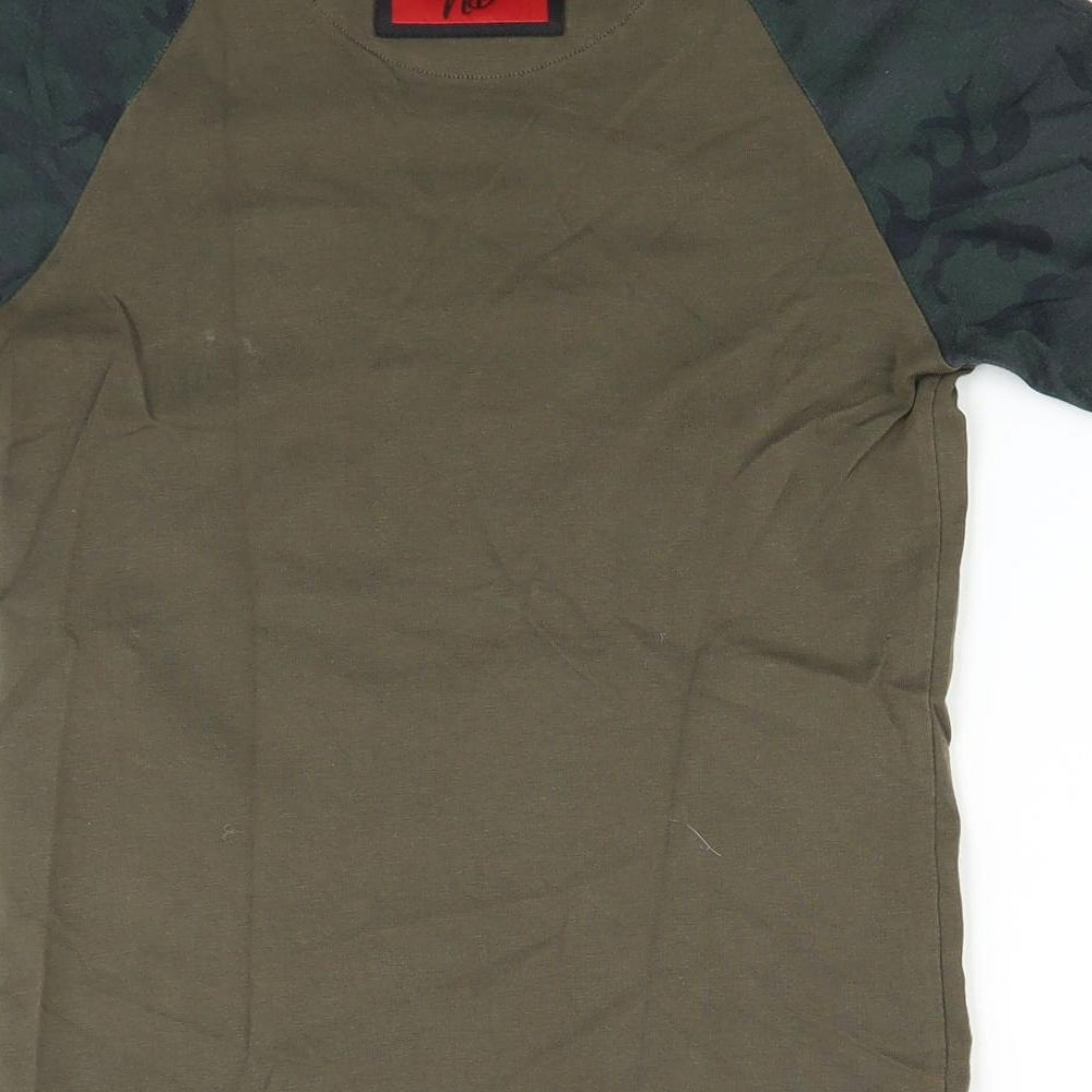 DFND Boys Brown Basic T-Shirt Size 9-10 Years