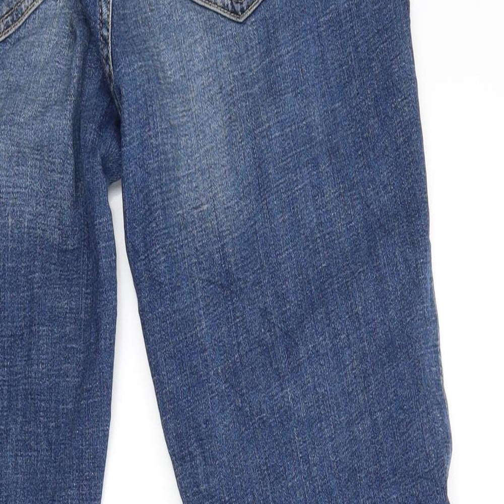 H&M Womens Blue Denim Tapered Jeans Size M L28 in