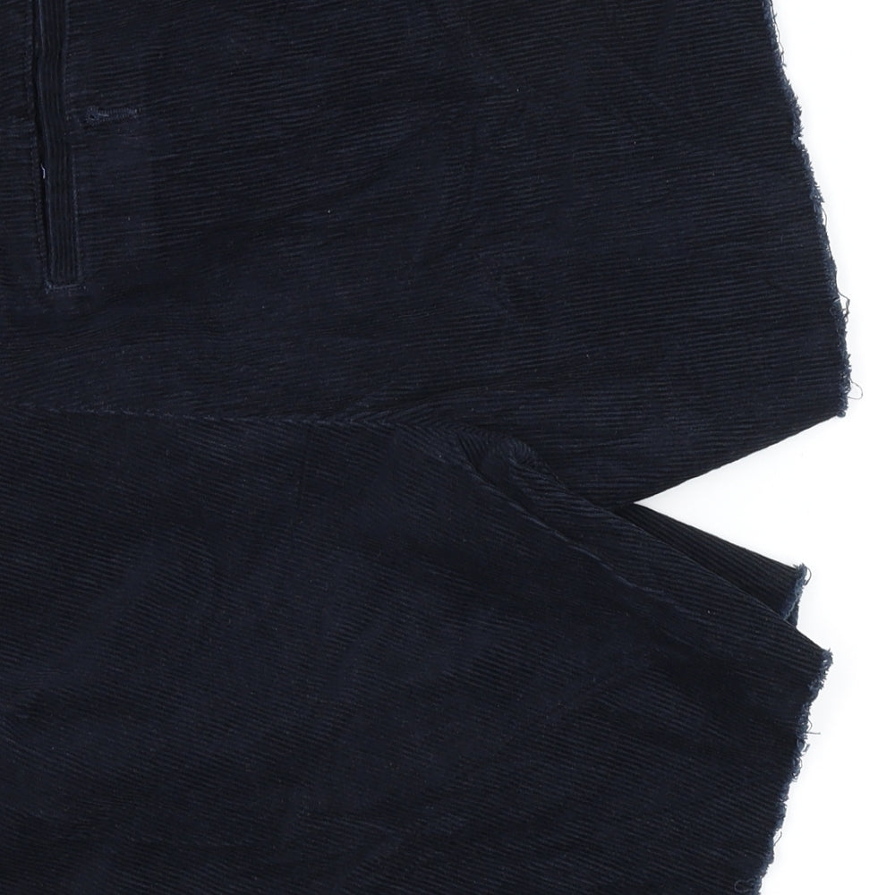 Marks & Spencer Womens Blue Corduroy Chino Shorts Size 34 in